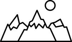 Mountains With Moon Sticker Svg Vector, Free Vectors File